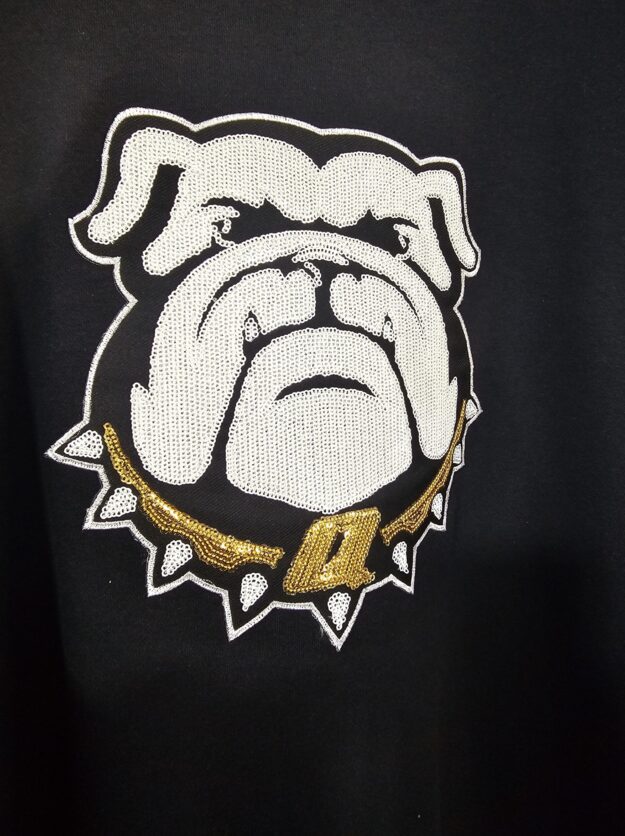 Sequined Bulldog Closeup