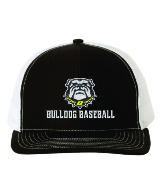 Quitman black and white baseball hat with embroidery