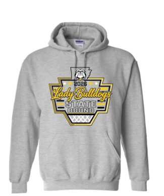 Lady Bulldog Hoodie Grey Front