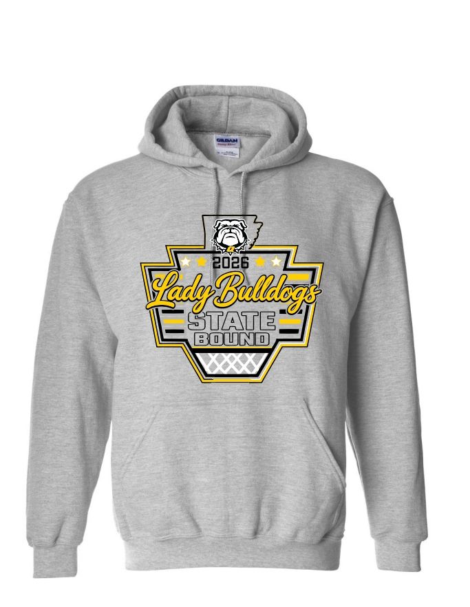 Lady Bulldog Hoodie Grey Front